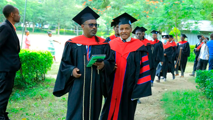 men walking, graduation, Ethiopia