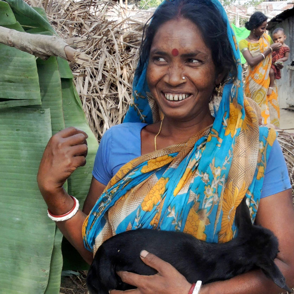 Bangladesilainen nainen ja vuoho